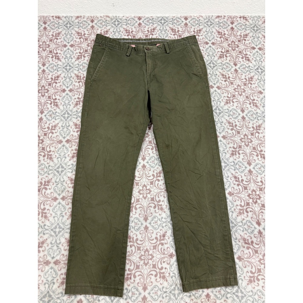 Allen Solly Work Essentials Smart Fit Olive Green Chinos Luxury Cotton Stretch